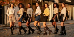 jupe courte avec bottes