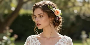 fleur cheveux mariage boheme